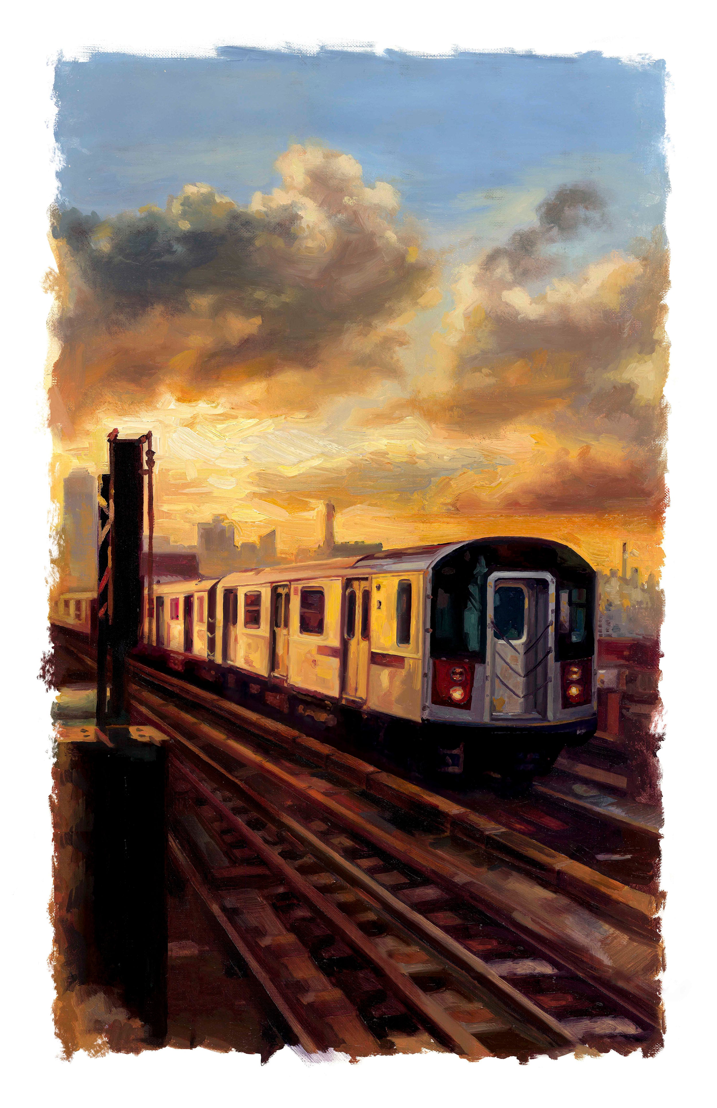 NEW YORK CITY - BLISS STREET - OIL PAINTING PRINT (OPEN EDITION
