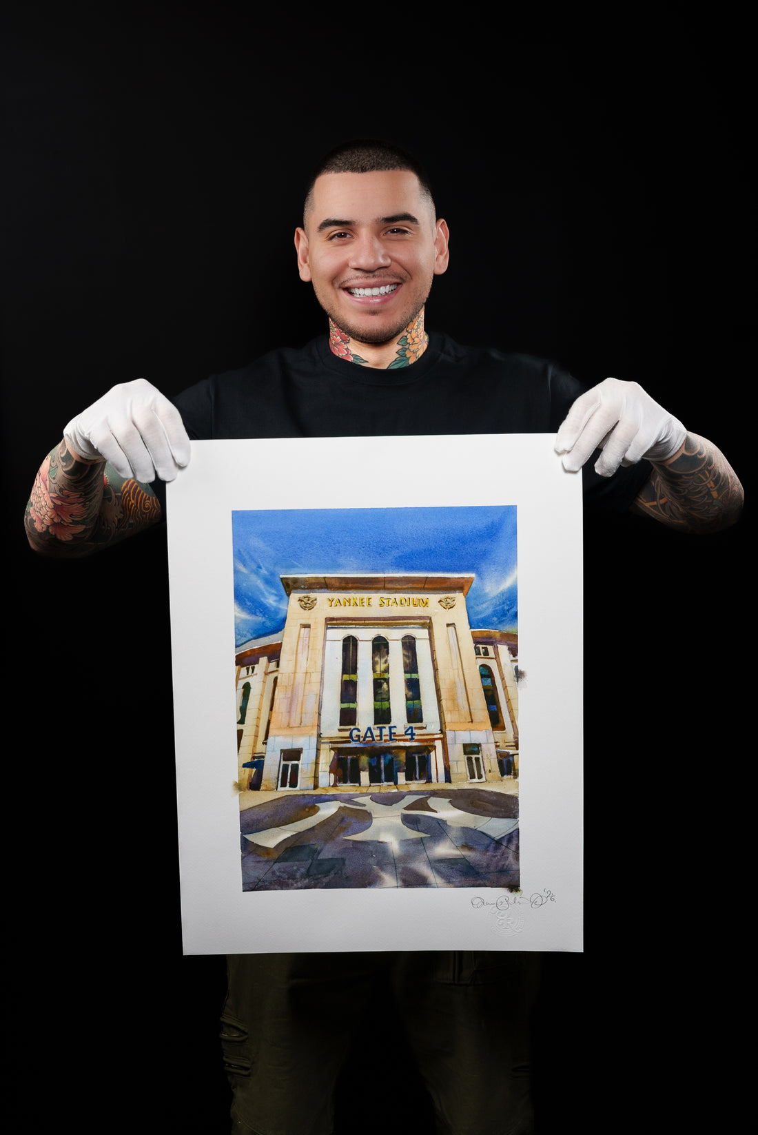 NEW YORK CITY - YANKEE STADIUM - WATERCOLOR PRINT (LIMITED EDITION)