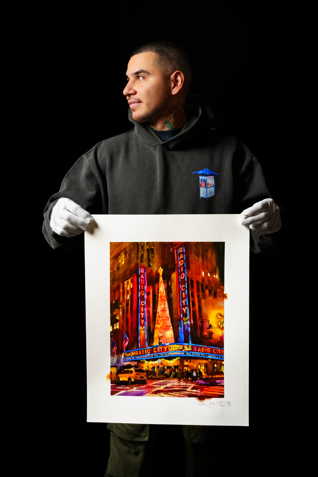 NEW YORK CITY - CHRISTMAS AT RADIO CITY - WATERCOLOR PRINT (LIMITED EDITION)