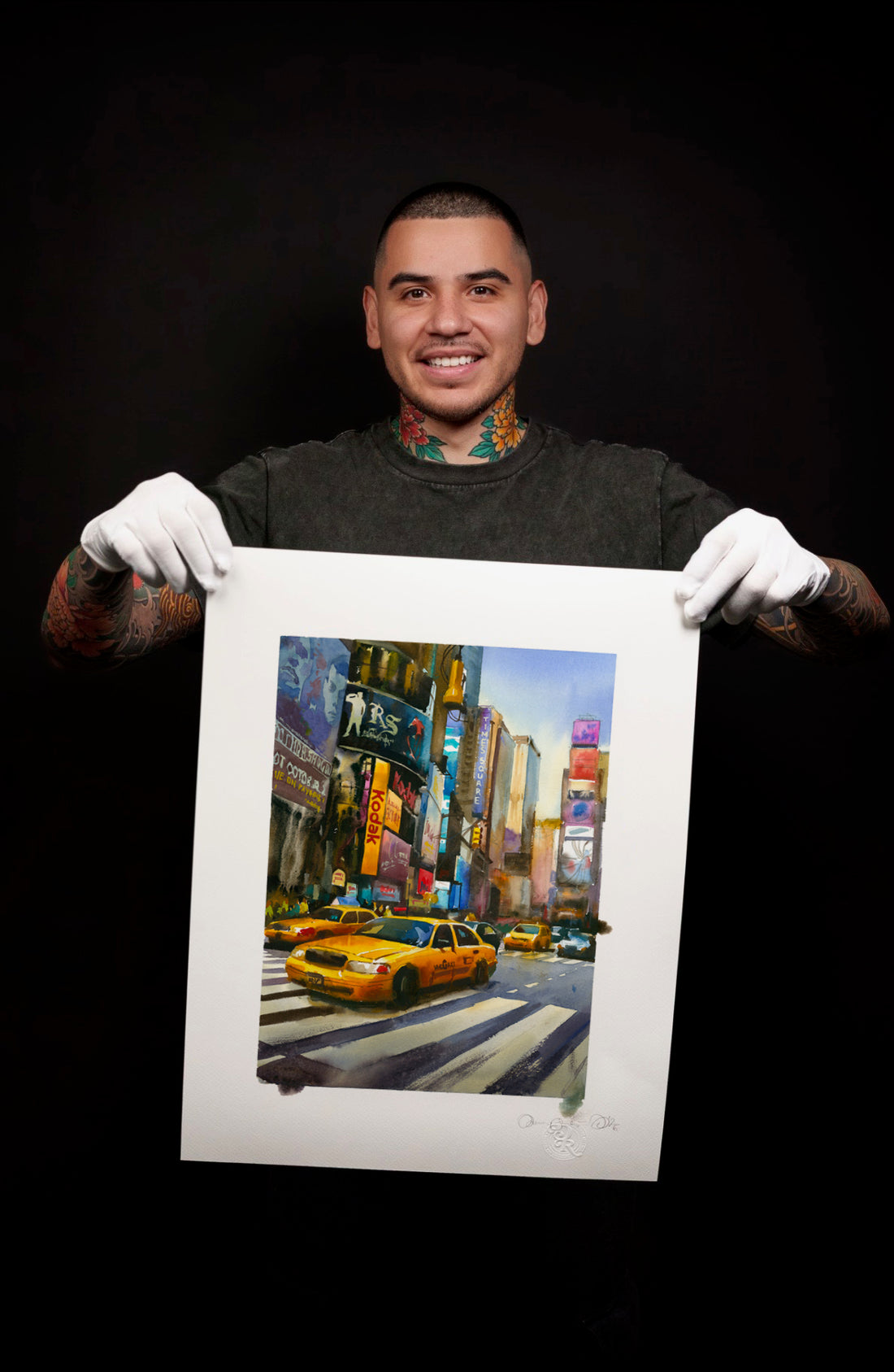 NEW YORK CITY - TIMES SQUARE - WATERCOLOR PRINT (LIMITED EDITION)