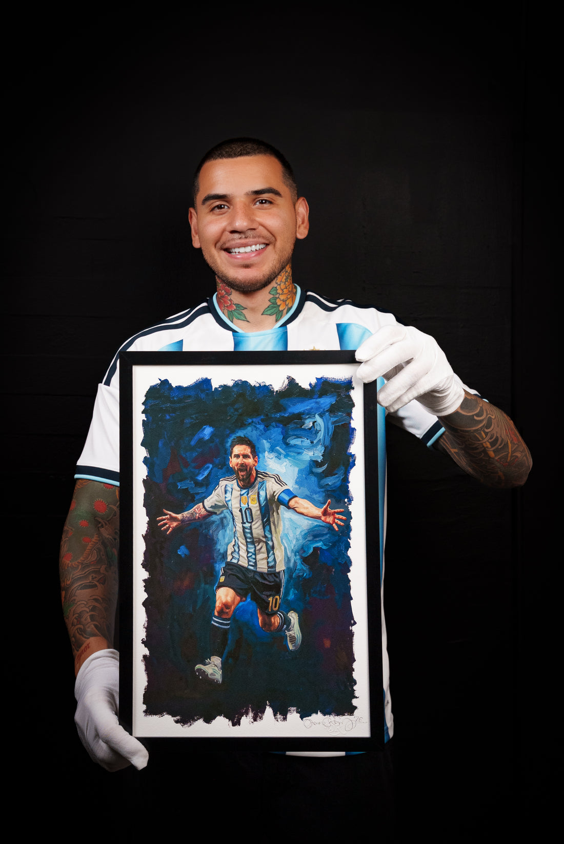ARGENTINA - LIONEL MESSI - OIL PAINTING PRINT (OPEN EDITION)