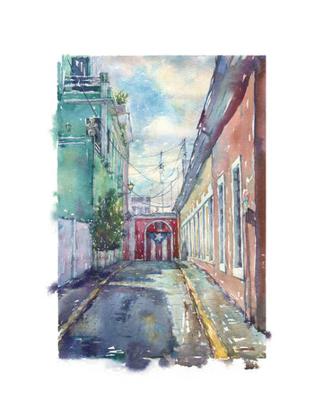 PUERTO RICO - "LA PUERTA DE LA BANDERA" WATERCOLOR (LIMITED EDITION)