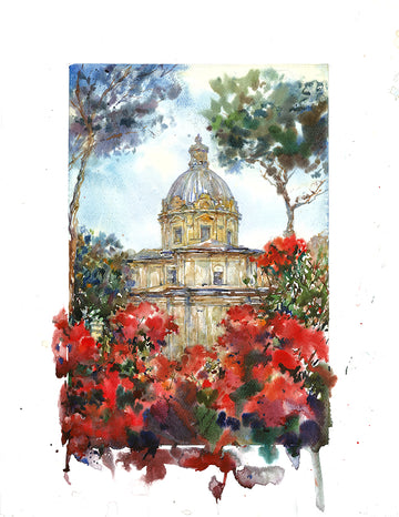 ROME - WATERCOLOR PRINT - ROMAN FORUM (LIMITED EDITION)